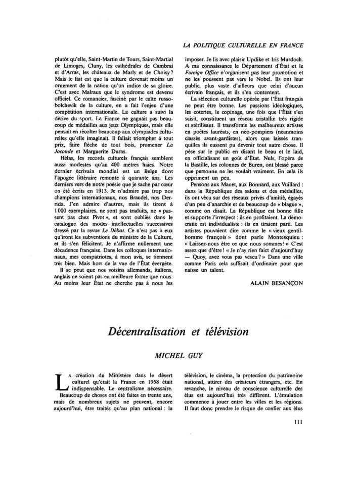 Décentralisation et télévision
 – page 1