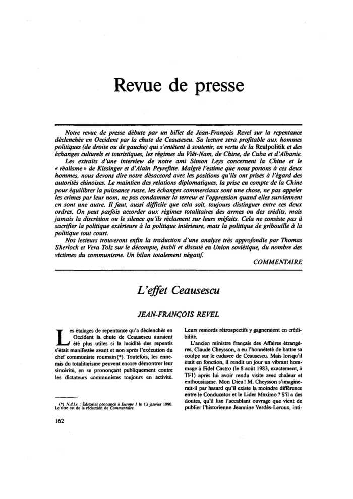 Revue de presse
 – page 1