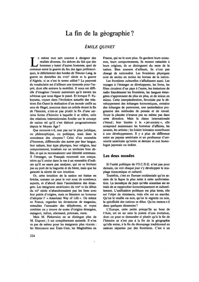 La fin de la géographie ?
 – page 1