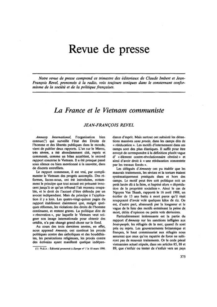 Revue de presse
 – page 1