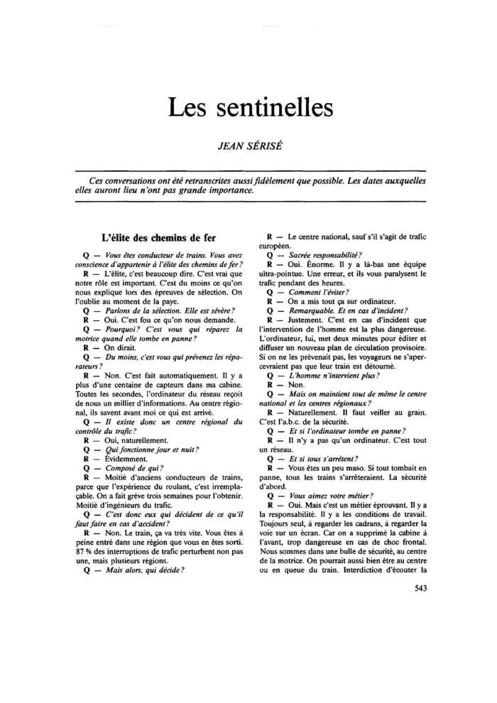 Les sentinelles
 – page 1