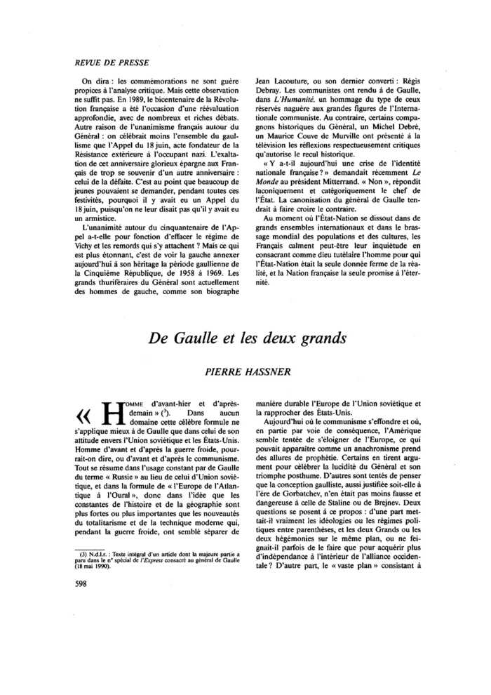 De Gaulle et les deux grands
 – page 1