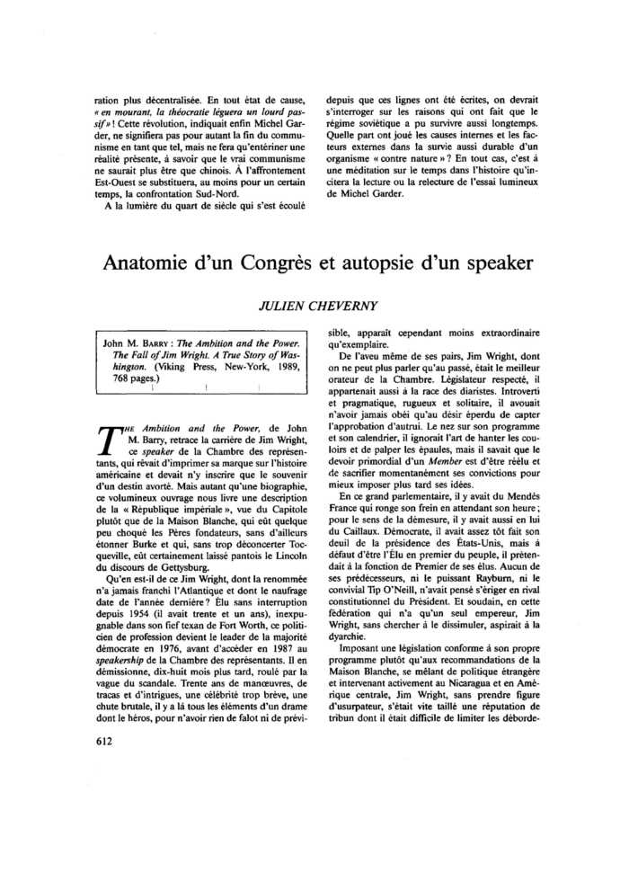 Anatomie d’un Congrès et autopsie d’un speaker
 – page 1