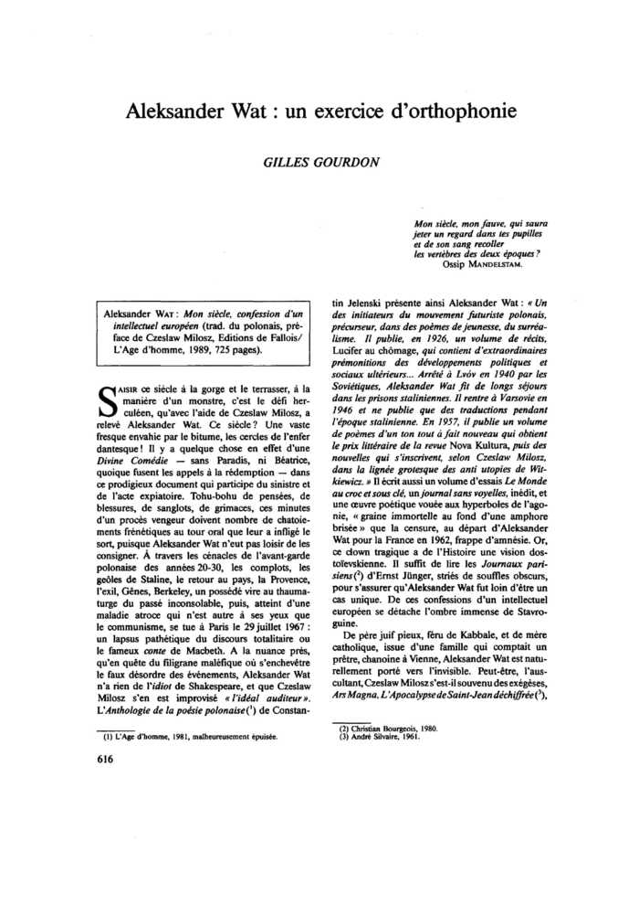 Aleksander Wat : un exercice d’orthophonie
 – page 1