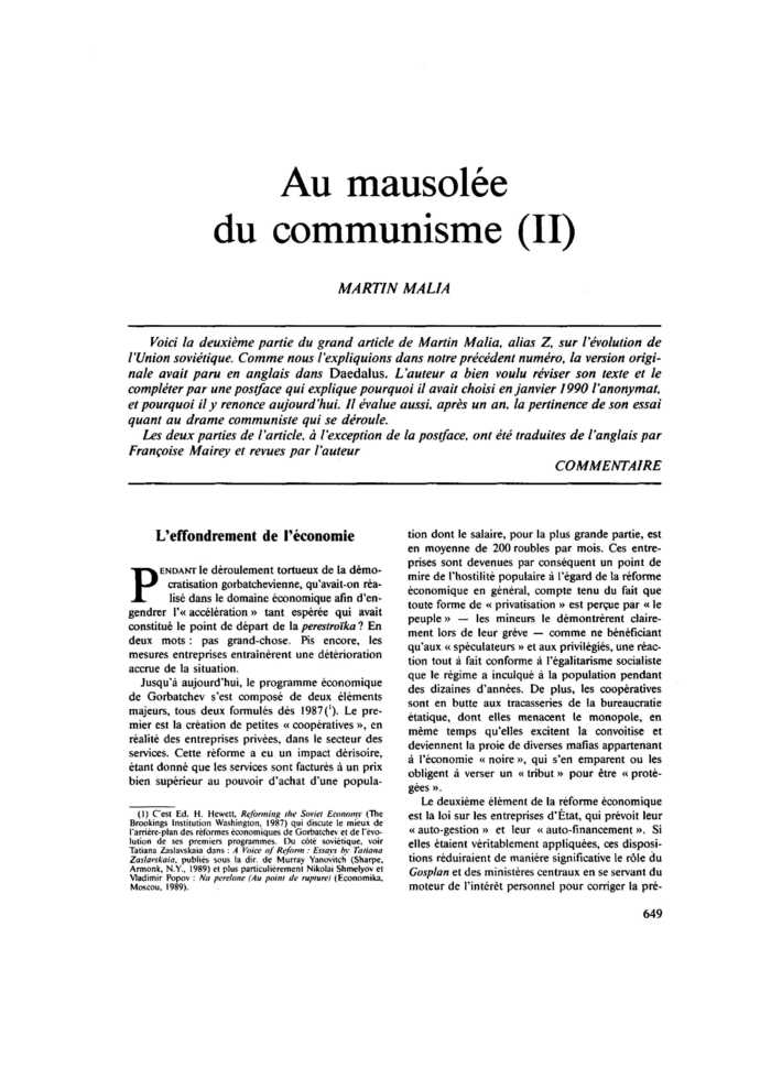 Au mausolée du communisme (II)
 – page 1