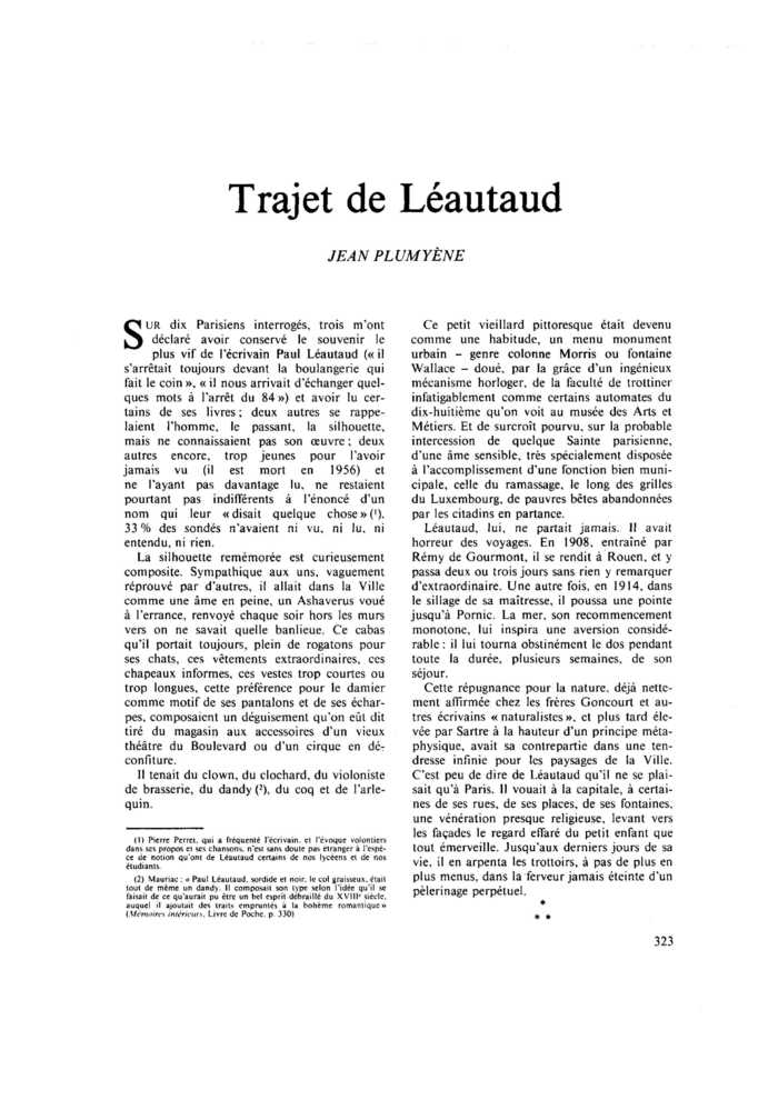 Trajet de Léautaud
 – page 1