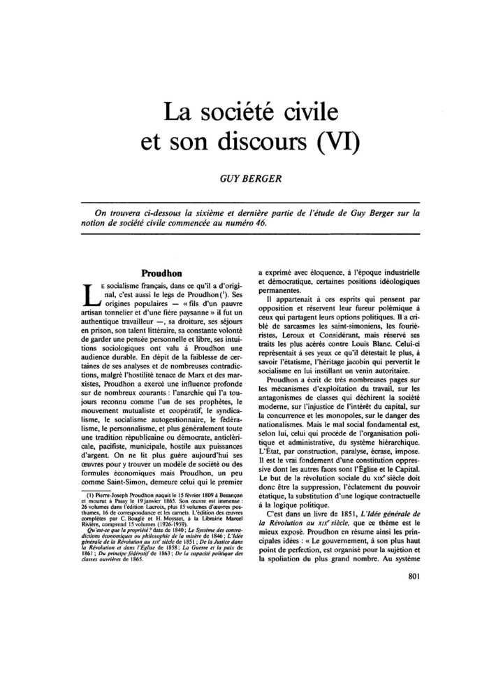 La société civile et son discours (VI)
 – page 1