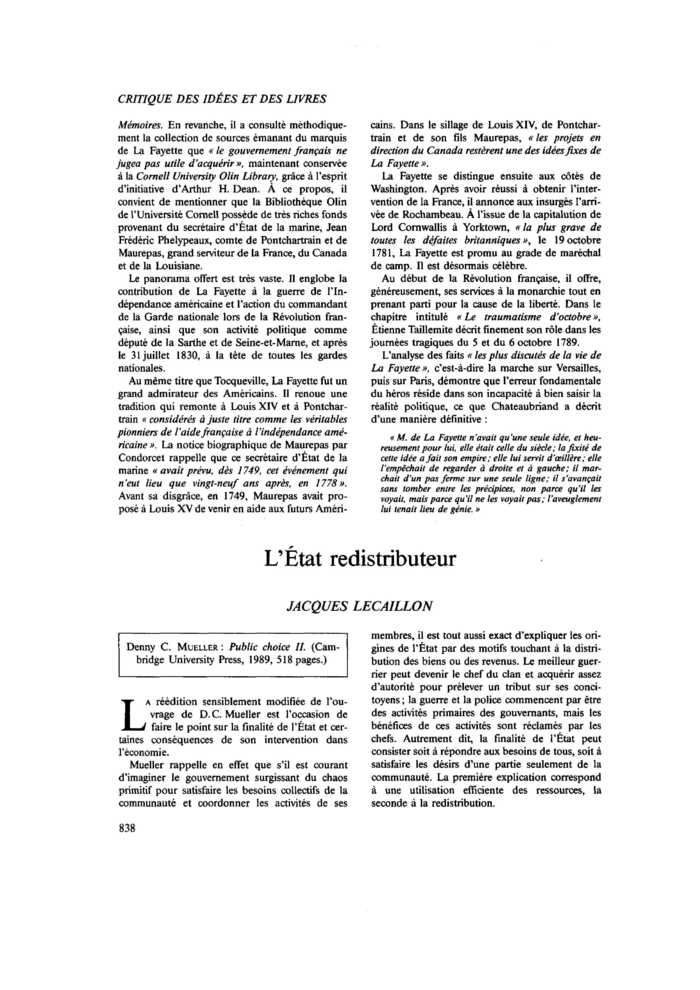 L’État redistributeur
 – page 1