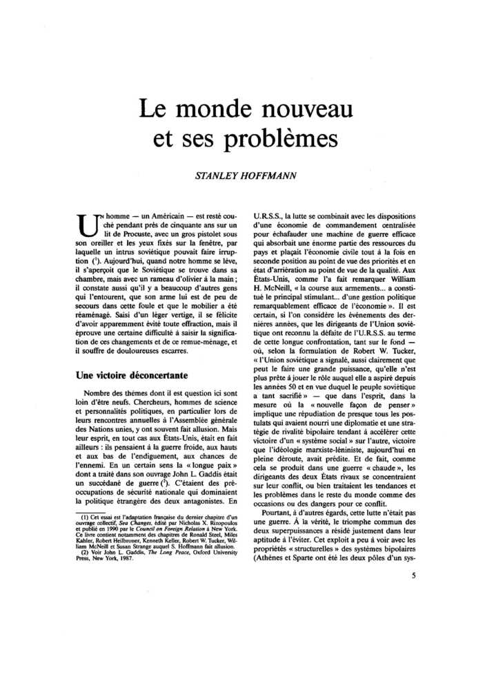 Le monde nouveau et ses problèmes
 – page 1