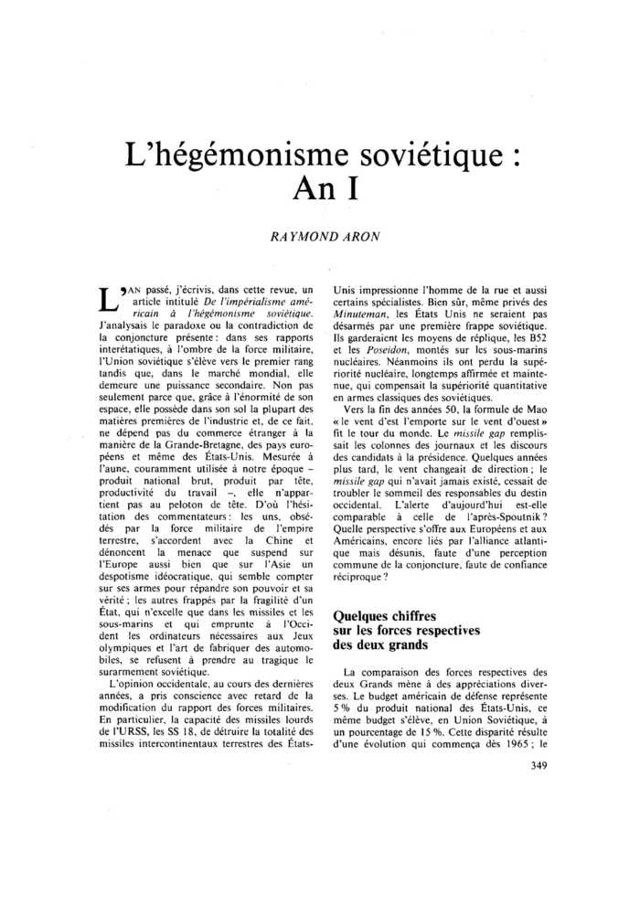 L’hégémonisme soviétique : An I
 – page 1