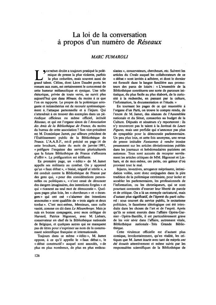 La loi de la conversation à propos d’un numéro de Réseaux
 – page 1