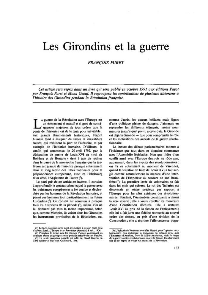 Les Girondins et la guerre
 – page 1