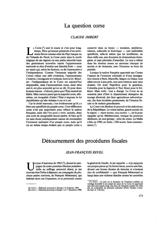 Détournement des procédures fiscales
 – page 1