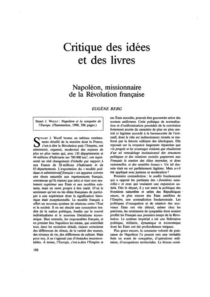 Napoléon, missionnaire de la Révolution française
 – page 1