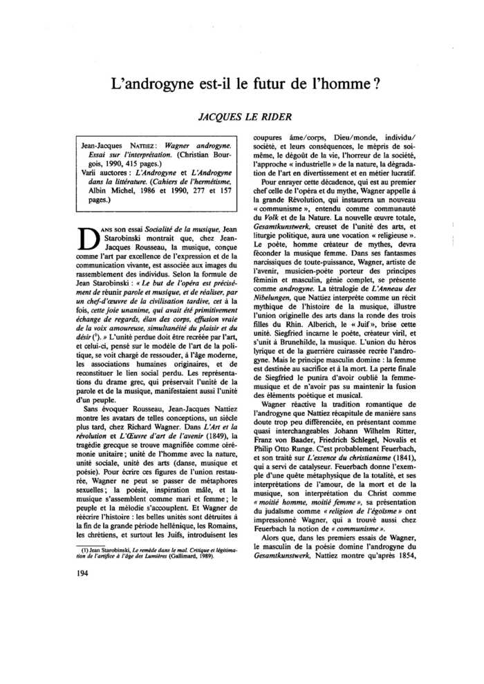 L’androgyne est-il le futur de l’homme ?
 – page 1