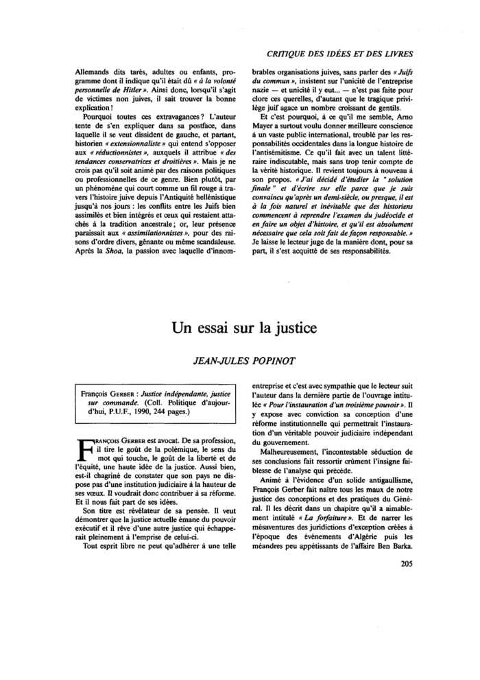 Un essai sur la justice
 – page 1