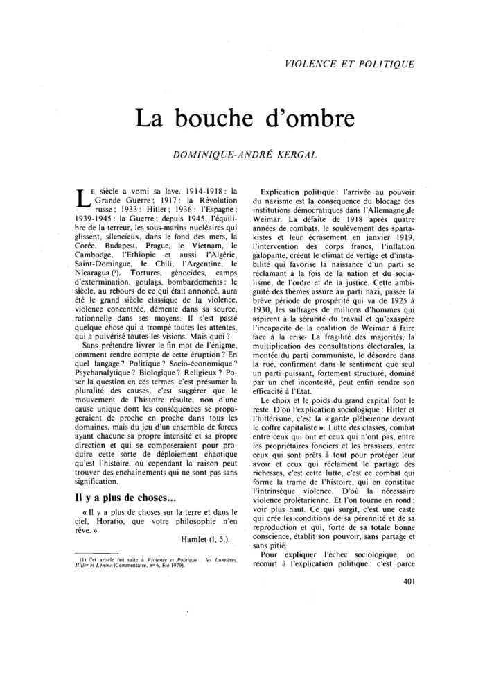 La bouche d’ombre
 – page 1