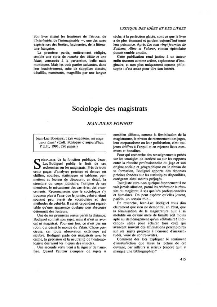 Sociologie des magistrats
 – page 1