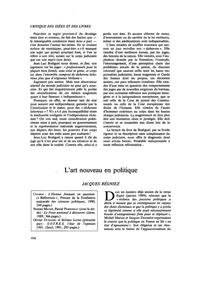 L’art nouveau en politique
 – page 1