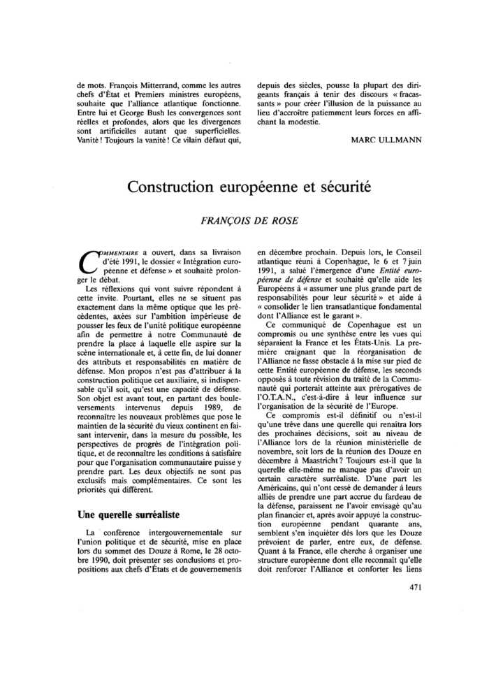 Construction européenne et sécurité
 – page 1