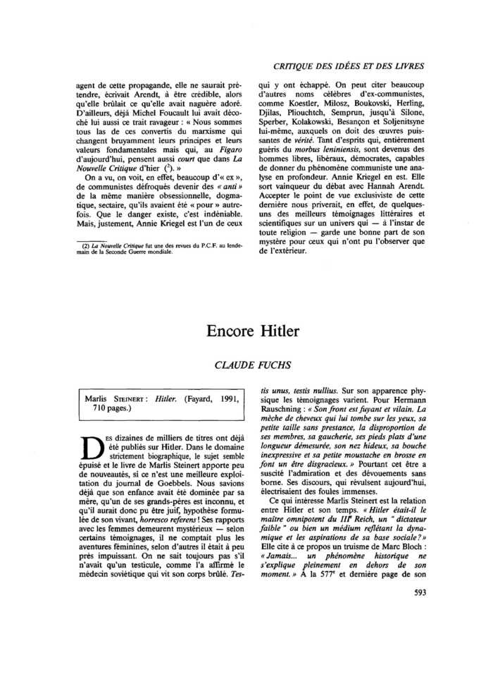 Encore Hitler
 – page 1