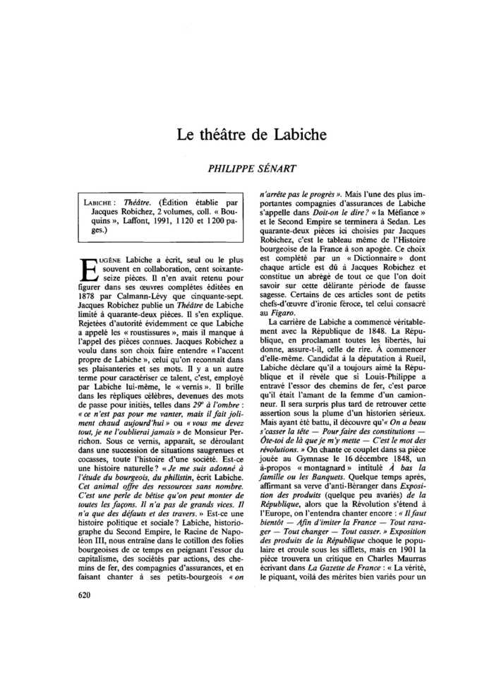 Le théâtre de Labiche
 – page 1