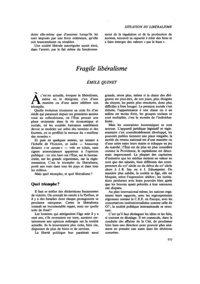 Fragile libéralisme
 – page 1
