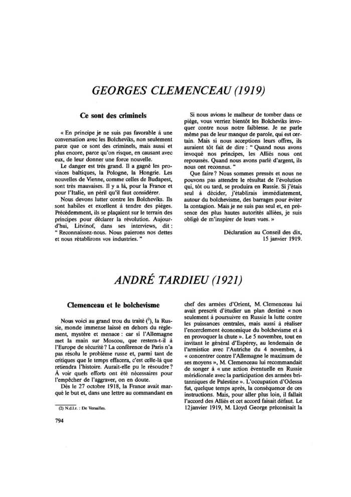 Clemenceau et le bolchevisme
 – page 1