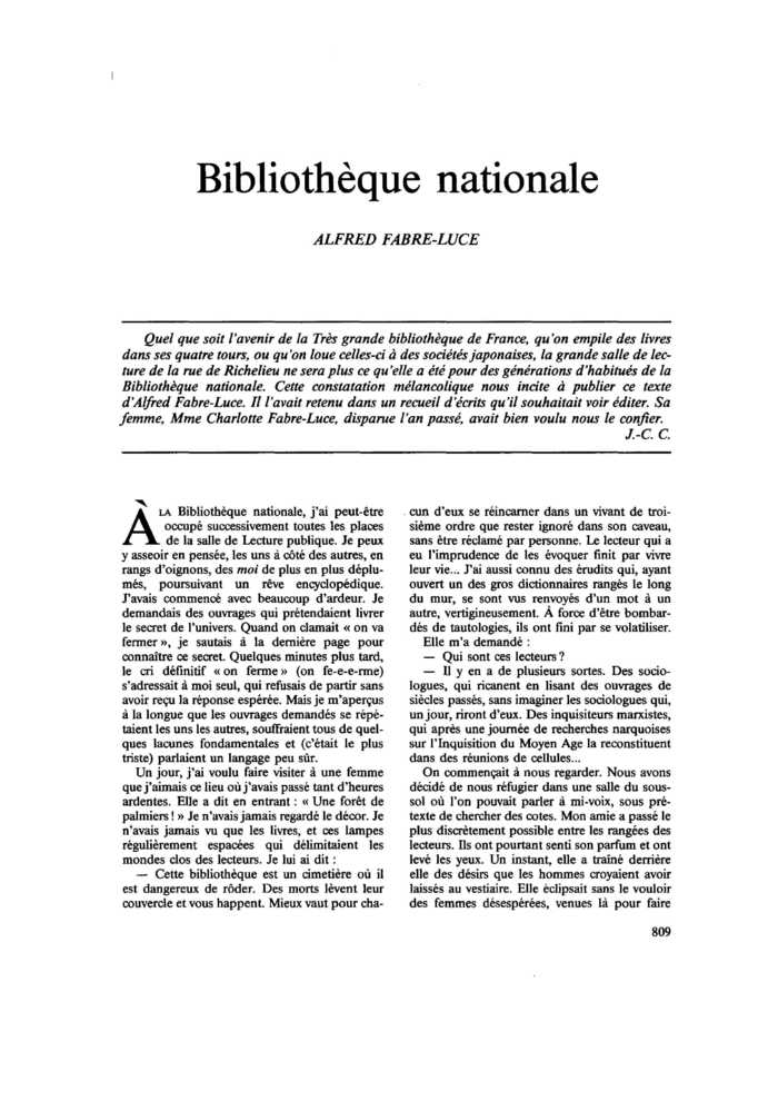Bibliothèque nationale
 – page 1