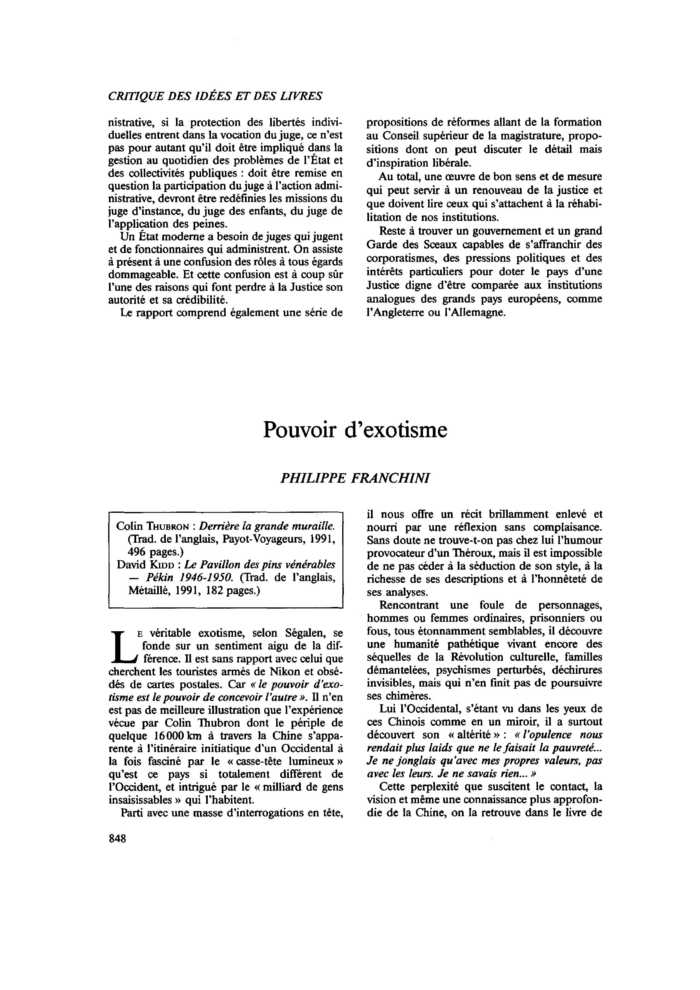 Pouvoir d’exotisme
 – page 1