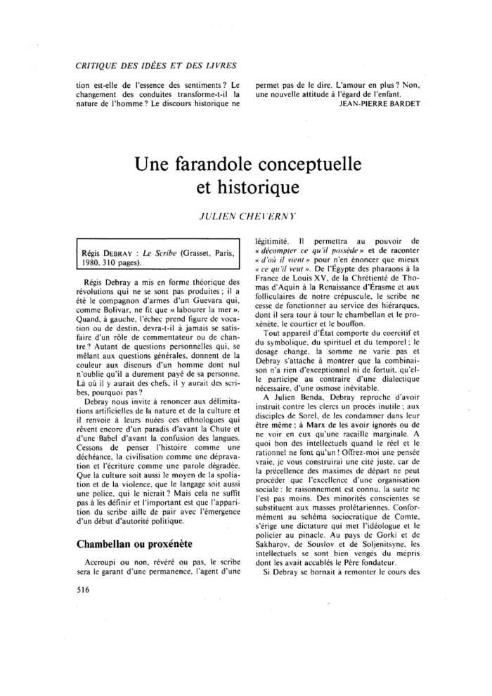 Une farandole conceptuelle et historique
 – page 1