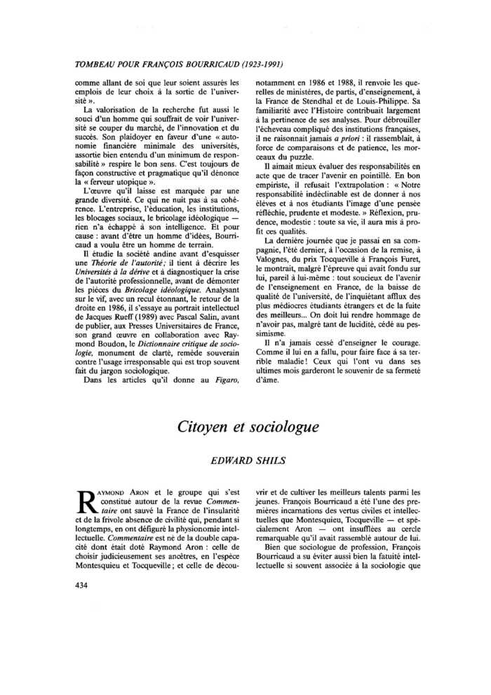 Citoyen et sociologue
 – page 1