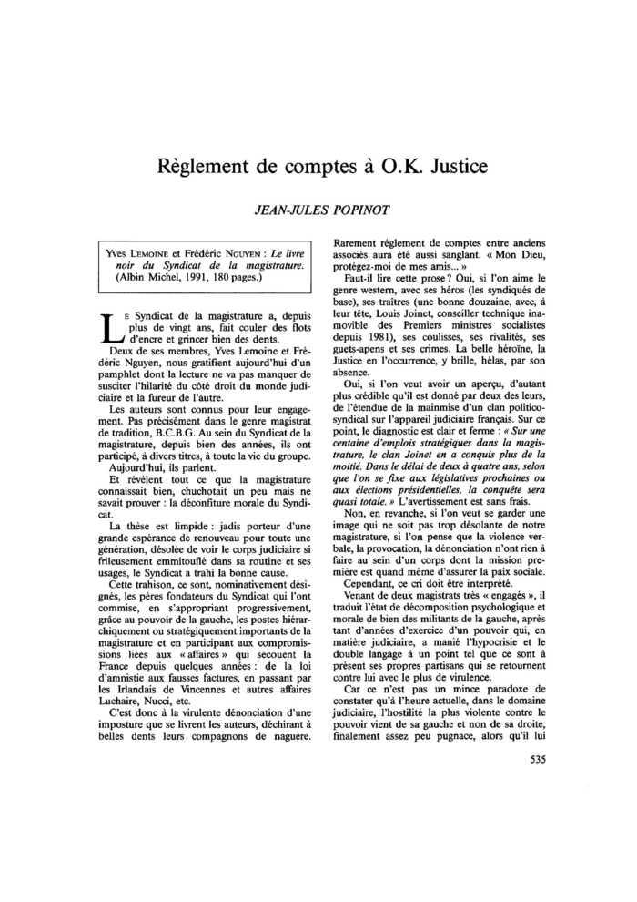 Règlement de comptes à O.K. Justice
 – page 1