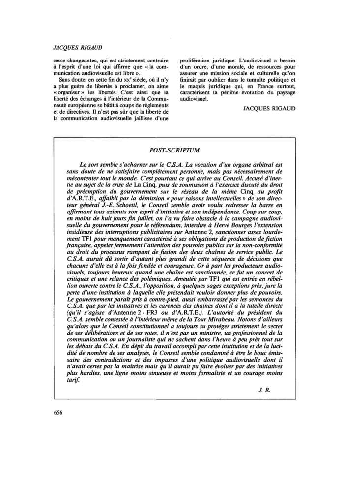 POST-SCRIPTUM
 – page 1