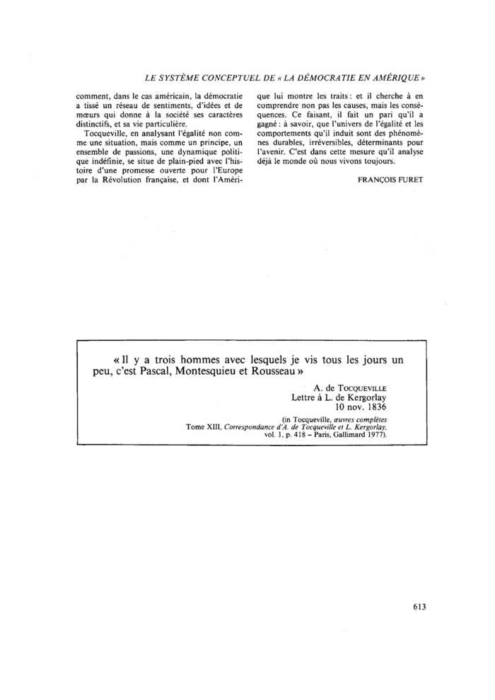 Correspondances d’A. de Tocqueville et de L. Kergolay
 – page 1