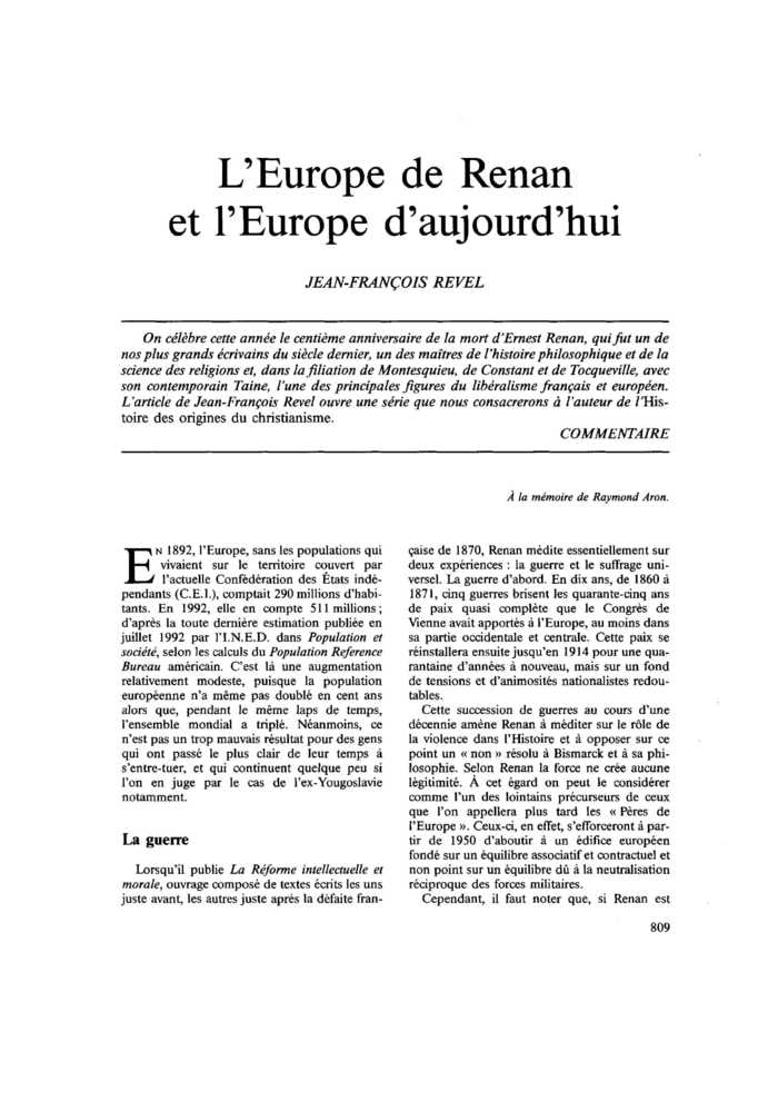 L’Europe de Renan et l’Europe d’aujourd’hui
 – page 1