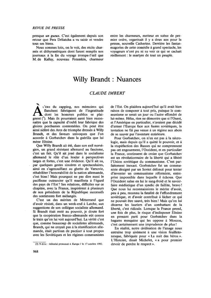Willy Brandt : nuances
 – page 1