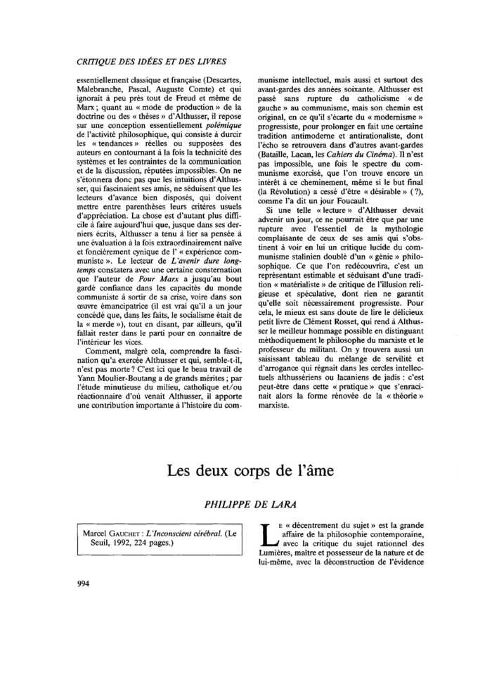 Les deux corps de l’âme
 – page 1