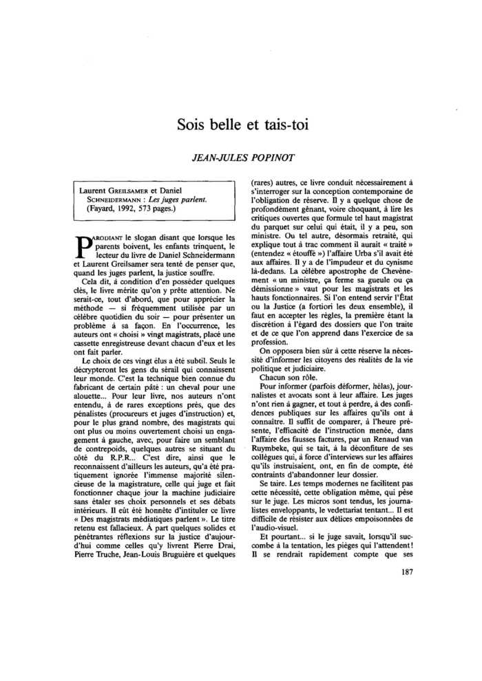 Sois belle et tais-toi
 – page 1