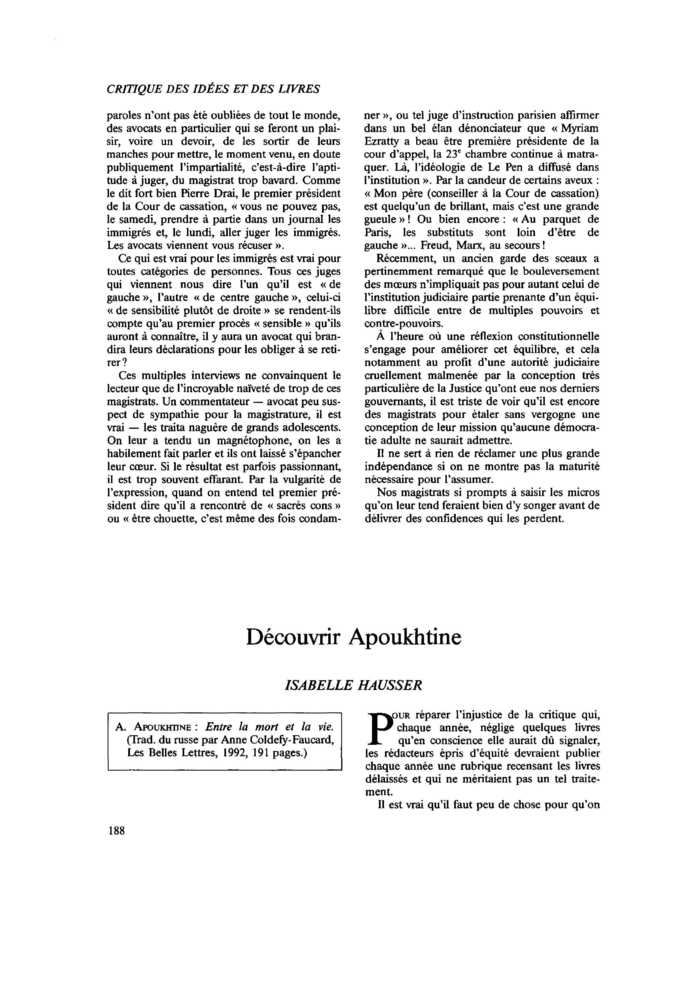 Découvrir Apoukhtine
 – page 1