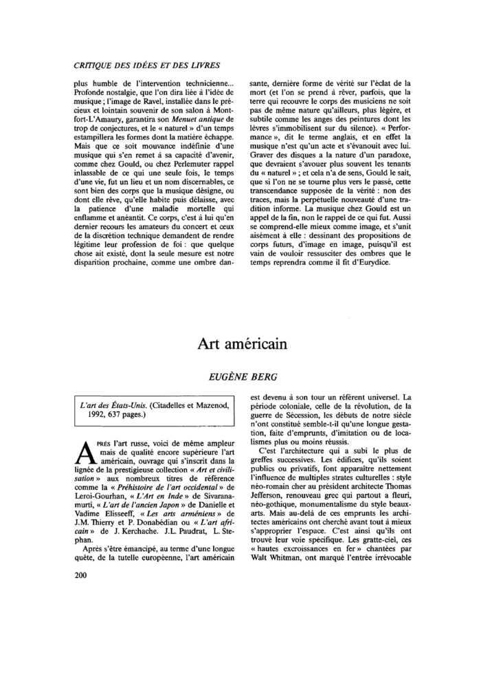 Art américain
 – page 1