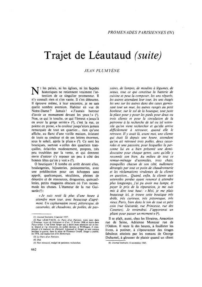 Trajet de Léautaud (suite)
 – page 1