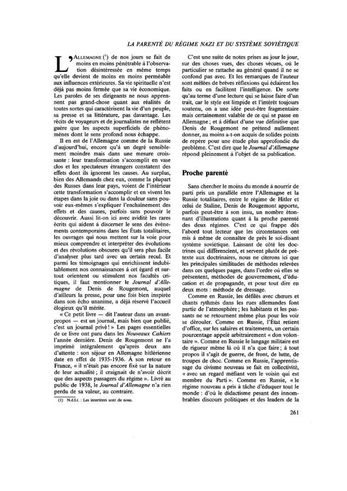 La parenté du régime nazi et du système soviétique
 – page 1