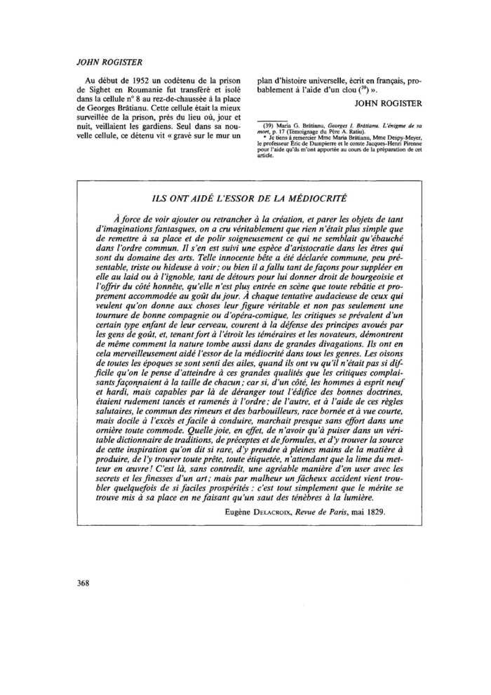 ILS ONT AIDÉ L’ESSOR DE LA MÉDIOCRITÉ
 – page 1