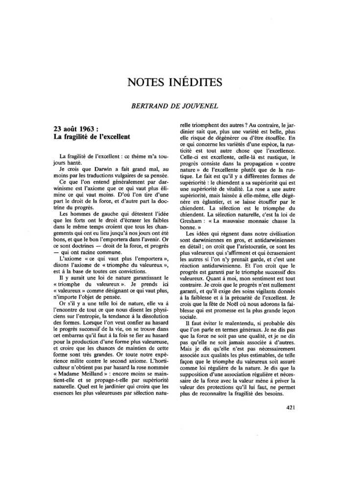 NOTES INÉDITES
 – page 1