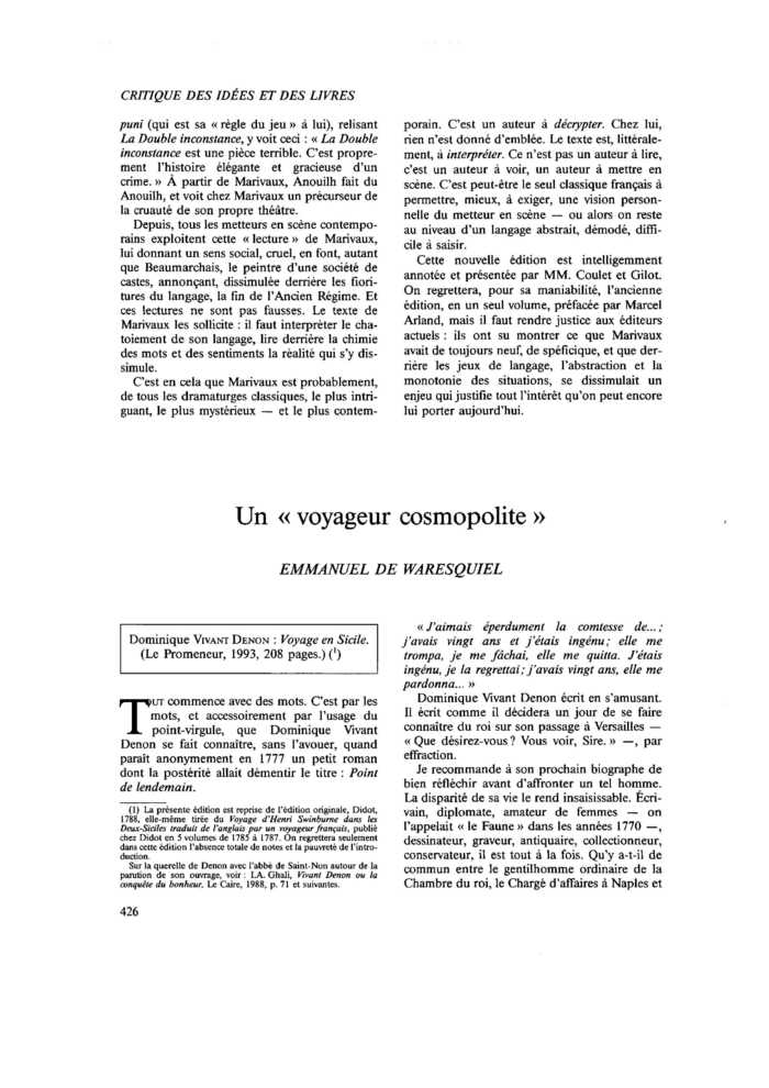 Un « voyageur cosmopolite »
 – page 1