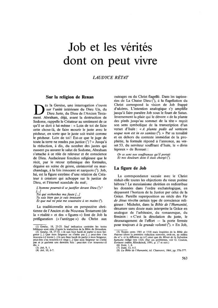 Job et les vérités dont on peut vivre
 – page 1