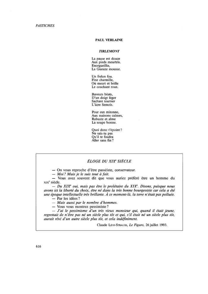 ÉLOGE DU XIXe SIÈCLE
 – page 1