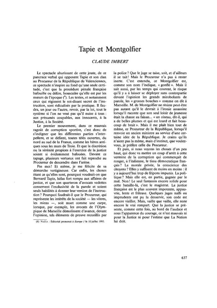 Tapie et Montgolfier
 – page 1