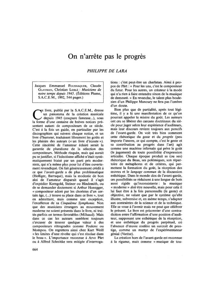 On n’arrête pas le progrès
 – page 1
